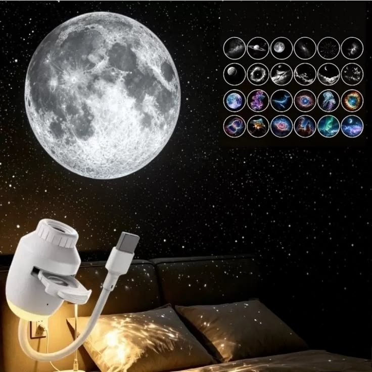 USB Ceiling Moon Earth Projection