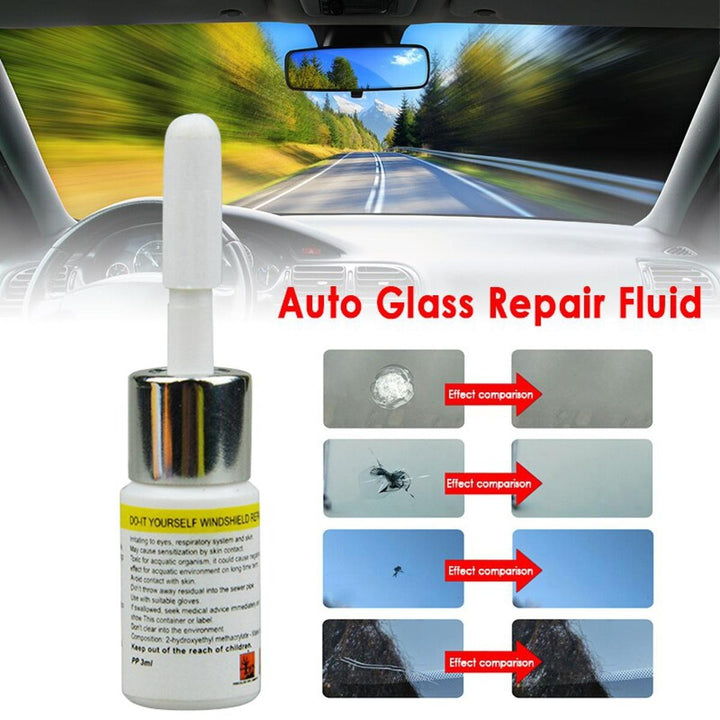 Windshield Crack Repair Toolkit | Car Windshield Glass Repair Kit for Small Chips